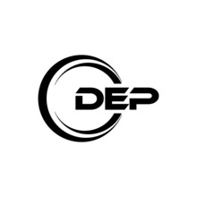 DEP Letter Logo Design With White Background In Illustrator, Vector Logo Modern Alphabet Font Overlap Style. Calligraphy Designs For Logo, Poster, Invitation, Etc.