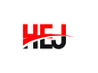 HEJ Letter Initial Logo Design Vector Illustration