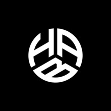 HAB Letter Logo Design On Black Background. HAB Creative Initials Letter Logo Concept. HAB Letter Design. 
