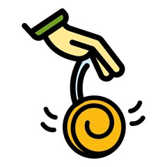 Poster - Modern hypnosis icon. Outline modern hypnosis vector icon color flat isolated