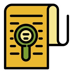 Poster - divorce document icon. outline divorce document vector icon color flat isolated