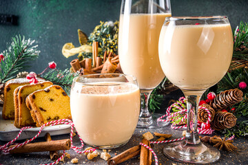 Christmas eggnog drink