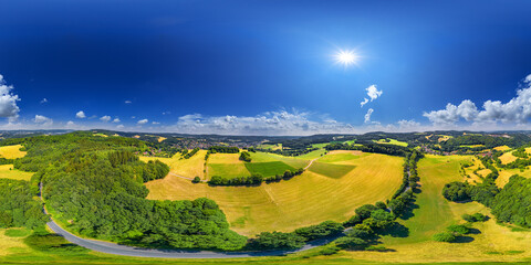 Wall Mural - Wald-Michelbach Odenwald forest, Germany, 360° x 180° airpano