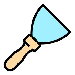 Poster - Hand trowel icon. Outline hand trowel vector icon color flat isolated