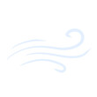 © Taras - Wind. Air flow. Blue wavy line. Breeze and weather icon. Flat illustration isolated on white background