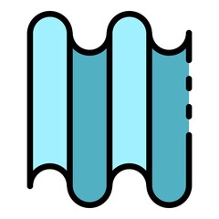 Poster - Curve roof house icon. Outline curve roof house vector icon color flat isolated