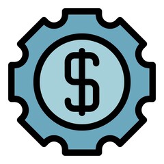 Poster - Conversion rate icon. Outline conversion rate vector icon color flat isolated