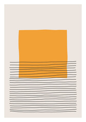 minimal 20s geometric design poster, vector template