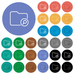 Canvas Print - Directory find outline round flat multi colored icons