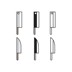 Poster - Set of icon knife kitchen design vector