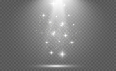Aufkleber - White scene on with spotlights. Vector illustration.	