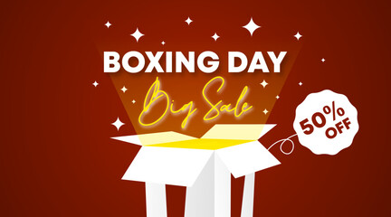 Wall Mural - Boxing Day Background Illustration Vector