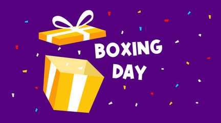 Wall Mural - Boxing Day Background Illustration Vector