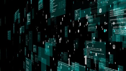 visionary programming and coding of future software . 3d rendering computer graphic .