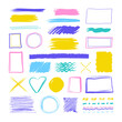 © natteem - A set of circles, highlighters, text blocks, signs, symbols. Vector design elements