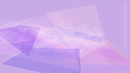 Poster - Light violet geometric abstraction with overlapping shapes