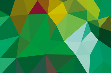 Green vivid geometric abstract bright green blurred mosaic wallpaper with triangle shapes for banner