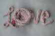 © Mila - pink word love for backdrop newborn and baby