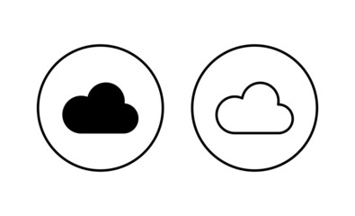 cloud icons set. cloud sign and symbol