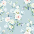 Flower pattern, suitable for fabrics, packaging, wallpaper