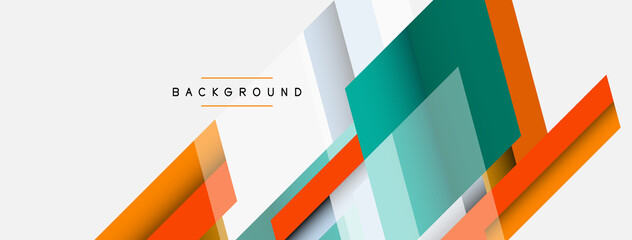 Background. Geometric diagonal square shapes and lines abstract composition. Vector illustration for wallpaper banner background or landing page