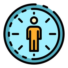 Poster - Business life skills icon. Outline business life skills vector icon color flat isolated