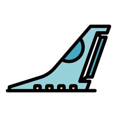 Poster - Part aircraft repair icon. Outline part aircraft repair vector icon color flat isolated