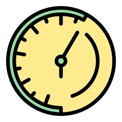 Sticker - Watch repair parts icon. Outline watch repair parts vector icon color flat isolated