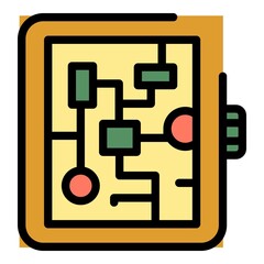 Poster - Smartwatch screen repair icon. Outline smartwatch screen repair vector icon color flat isolated