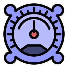 Sticker - Barometer icon. Outline barometer vector icon color flat isolated