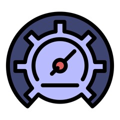 Poster - Barometer change icon. Outline barometer change vector icon color flat isolated