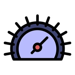 Poster - Climate barometer icon. Outline climate barometer vector icon color flat isolated