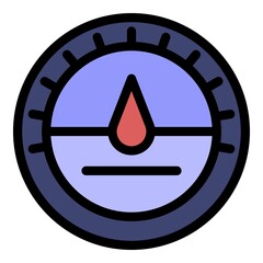 Poster - Barometer equipment icon. Outline barometer equipment vector icon color flat isolated