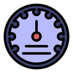 Poster - Industrial barometer icon. Outline industrial barometer vector icon color flat isolated