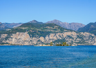 Sticker - Lake Garda in Italy with mountains and lake