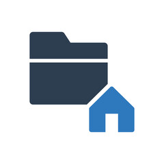 Wall Mural - home folder icon - house data icon