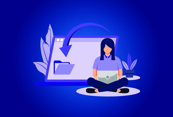 Poster - Digital Transformation illustration exclusive design inspiration 