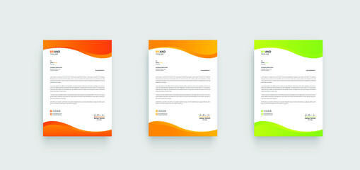 Wall Mural - Business letterhead, Modern company letterhead template design