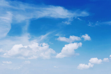 Wall Mural - the sky is blue with beautiful clouds.