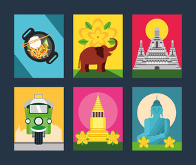 Sticker - thailand banner icons