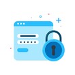 pin code password protection secure concept illustration flat design vector eps10. modern graphic element for landing page, empty state ui, infographic, icon
