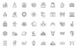 © kornkun - set of Christmas line icons, winter, new year