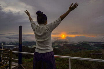 Poster - person with arms outstretched