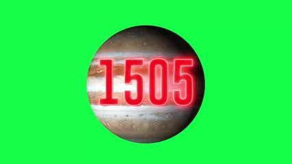 Wall Mural - evolution of jupiter, time lapse of planet 0 year to 2022v