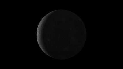 Wall Mural - solar system's planet of mercury animation in green screen. mercury is rotating.