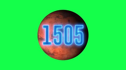 Wall Mural - evolution of mars planet 0 year to 2022. time lapse of ecology, rotation of red planet