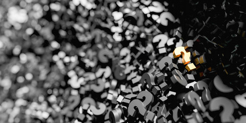 Wall Mural - infinite and colored question marks, business and human choices theme, original 3d rendering