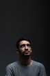 © Nikola Spasenoski - Portrait of young handsome male with beard wearing blouse