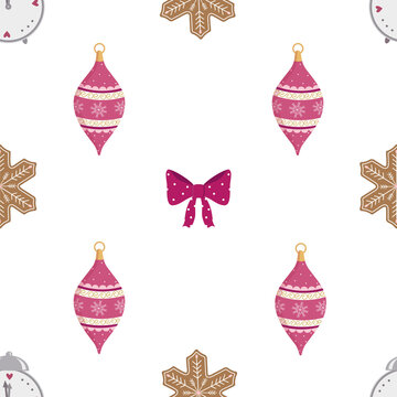 vector graphic holiday seamless pattern with christmas toys-03