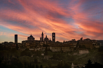 Wall Mural - skyline of Bergamo